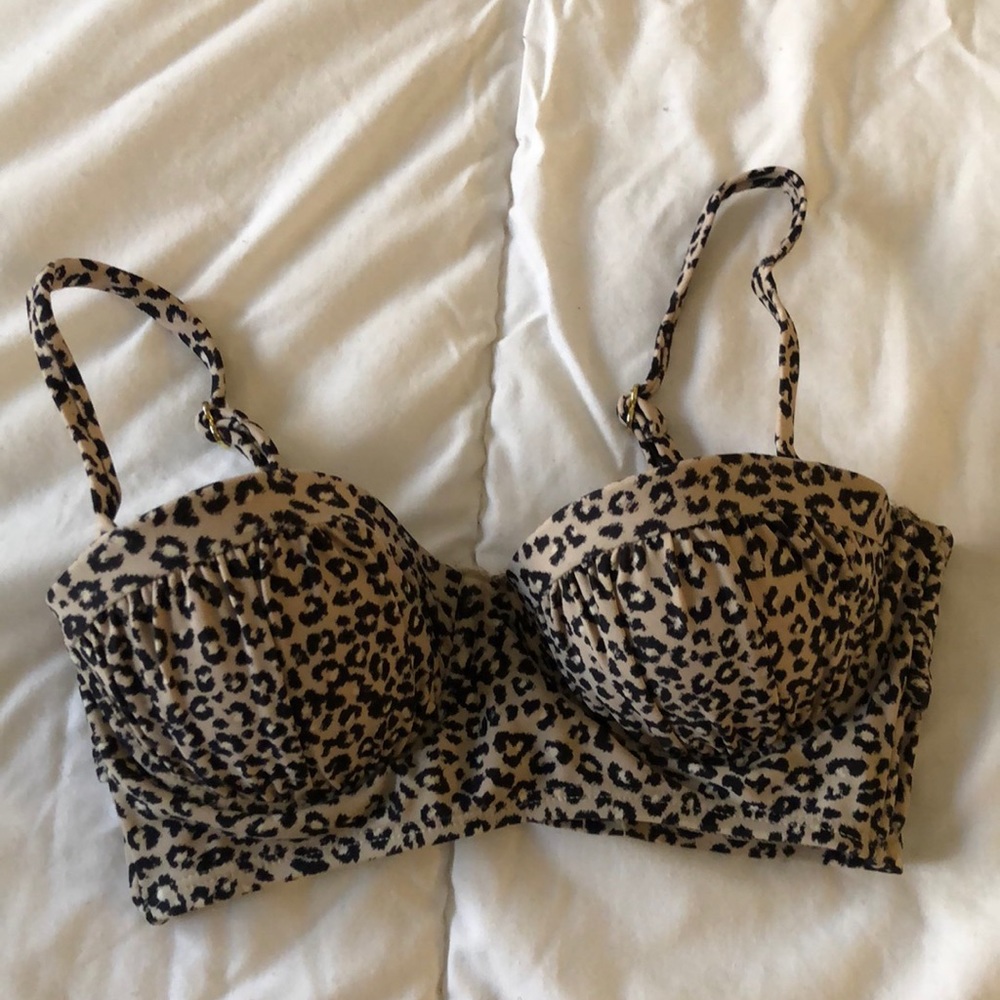 Leopard push up bikini top